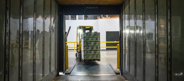 Yellow and black forklift during daytime